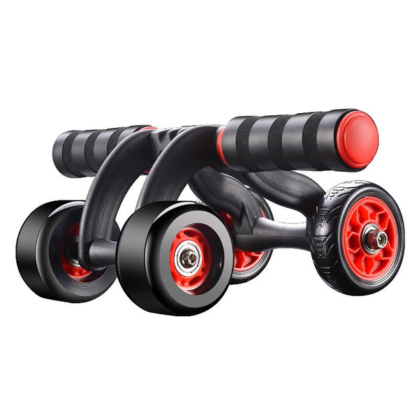 4 Wheels Power Wheel Triple AB Abdominal Roller Abs Workout Fitness Machine Gym